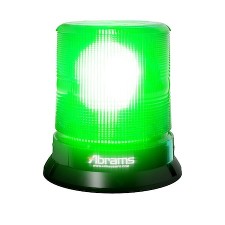 Abrams StarEye 7" Dome 12 LED Magnet/Permanent Mount Beacon - Green SB-700-G